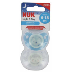 Lot de 3 packs de 2 tétine lumineuse NUK