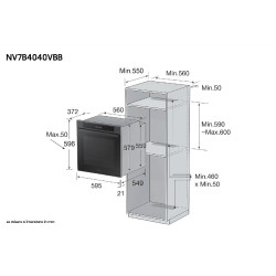 Samsung NV7B4040VBB/U5 Four catalytique électrique cm. 60 - noir