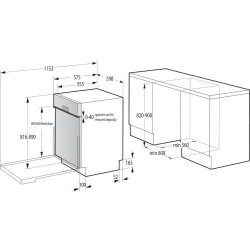 Lave vaisselle encastrable Gorenje