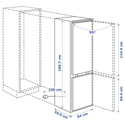 TINAD Réfrigérateur/congélateur IKEA 550 intégré