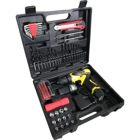 Champion 18V Li-Ion Battery Screw / Drill Set - With Two Batteries - Y compris 75 pièces