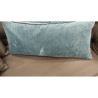 Coussin velours 30x70 cm Bleu avec la mousse intérieur offre