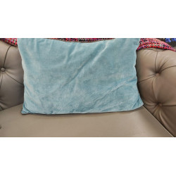 Coussin velours Bleu avec la mousse intérieur offre