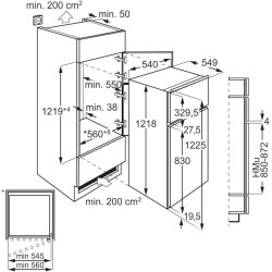 Réfrigérateur-congélateur AEG SDB612E1AS