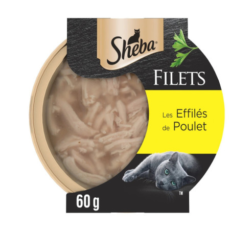 Pâtée pour chat Adulte Les Effilés de poulet SHEBA