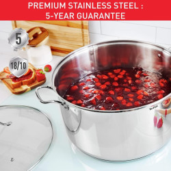 Tefal Intuition XL Grande marmite inox 32 cm / 12 L, Acier inoxydable