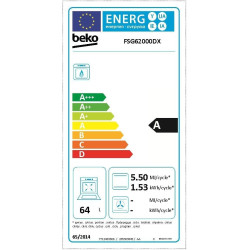 Beko fsg62000dx libre installation plan cuisson à gaz à acier inoxydable cuisine