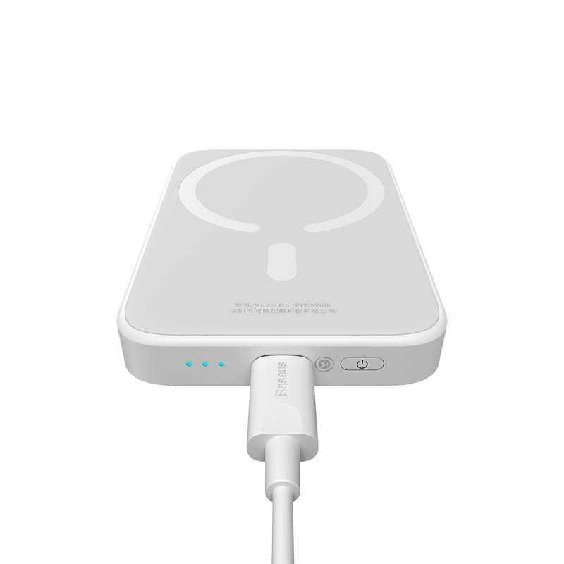 Baseus Power Bank Magsafe Sans Fil 6000mAh 20W Blanc