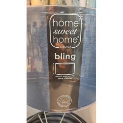 Abat-jour Bleu Home sweet home bling