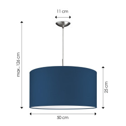 Dépôt lumineux - lampe suspendue tube deluxe bling Ø 50 cm - bleu - Outlet