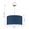 Dépôt lumineux - lampe suspendue tube deluxe bling Ø 50 cm - bleu - Outlet