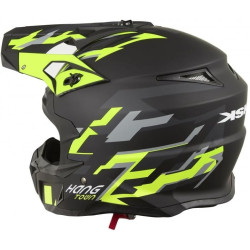 KSK Casque cross HANGTOWN Cross Noir & Jaune