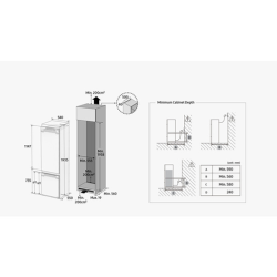 SAMSUNG Réfrigérateur congélateur en Bas Encastrable 193.8cm