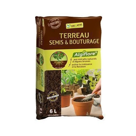 Terreau semis et bouturage algiflore 6l - TERRE & NATURE