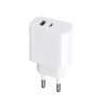 MAXLIFE CHARGEUR USB C+ USB 30W CHARGE RAPIDE BLANC MXTC06