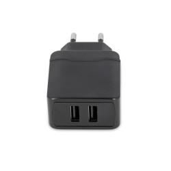 Chargeur 220V - 2X USB 5V 2,4A Charge rapide noir