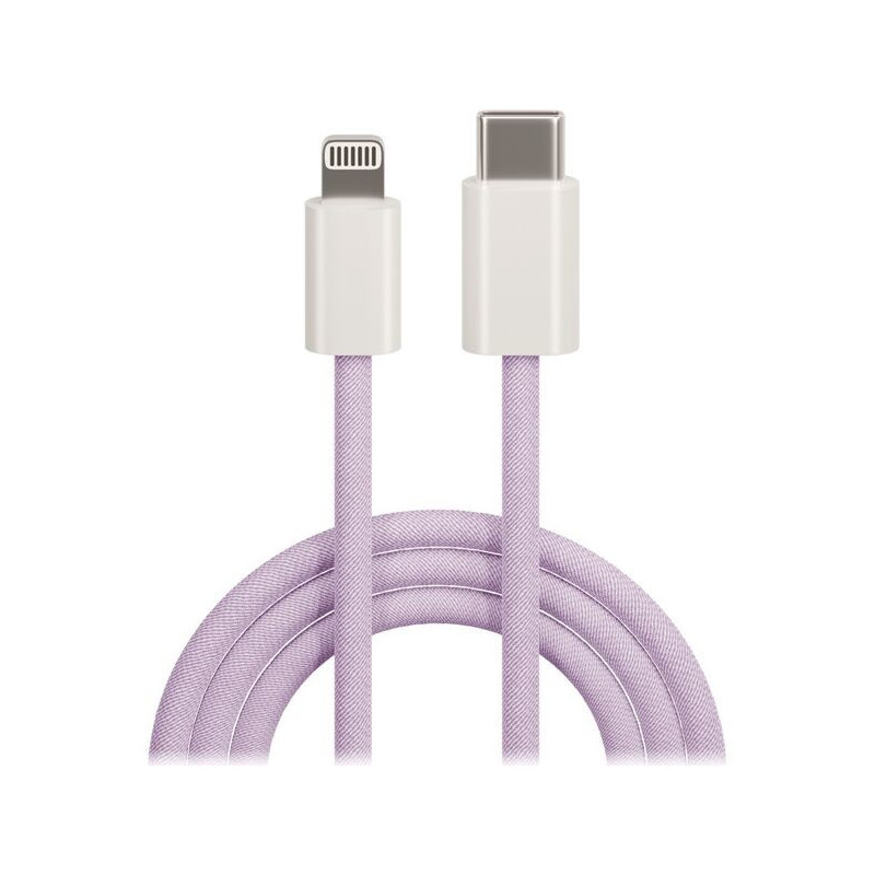 Maxlife Câble MXUC-06 USB-C - Lightning 1,0 m 20W nylon violet