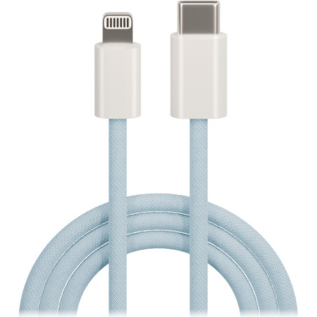 Maxlife Câble MXUC-06 USB-C - Lightning 1,0 m 20W nylon bleu