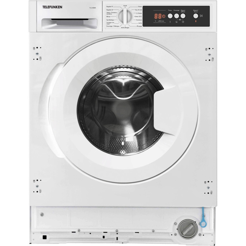 TELEFUNKEN - Lave linge encastrable, 8 kg, 15 programmes, 1400 tr/mn