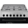 Electrolux Approche cuisine 60 cm - 4 feux gaz + 1 four électrique - inox anti-empreintes digitales