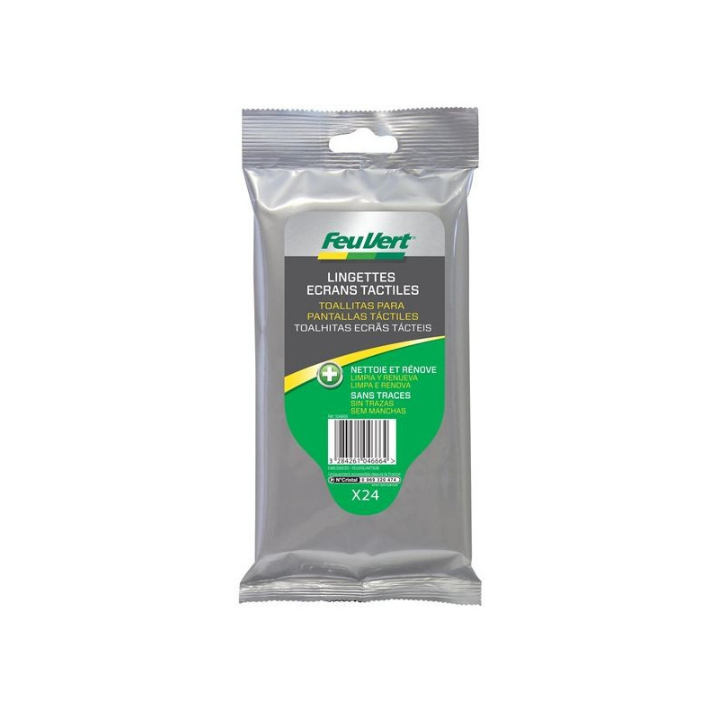 X 5 Feu Vert 24 Lingettes nettoyant écran tactile