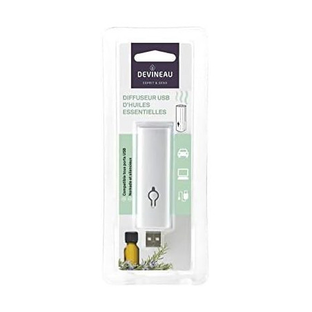 DEVINEAU Diffuseur d'huiles essentielles clé USB nomade - Blanc