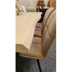 Table a manger - Table bois et 8 Chaises Beige