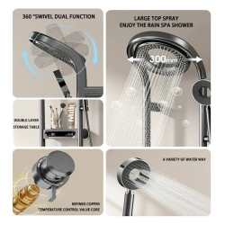 Ensemble de douche intelligent à affichage numérique hydroélectrique