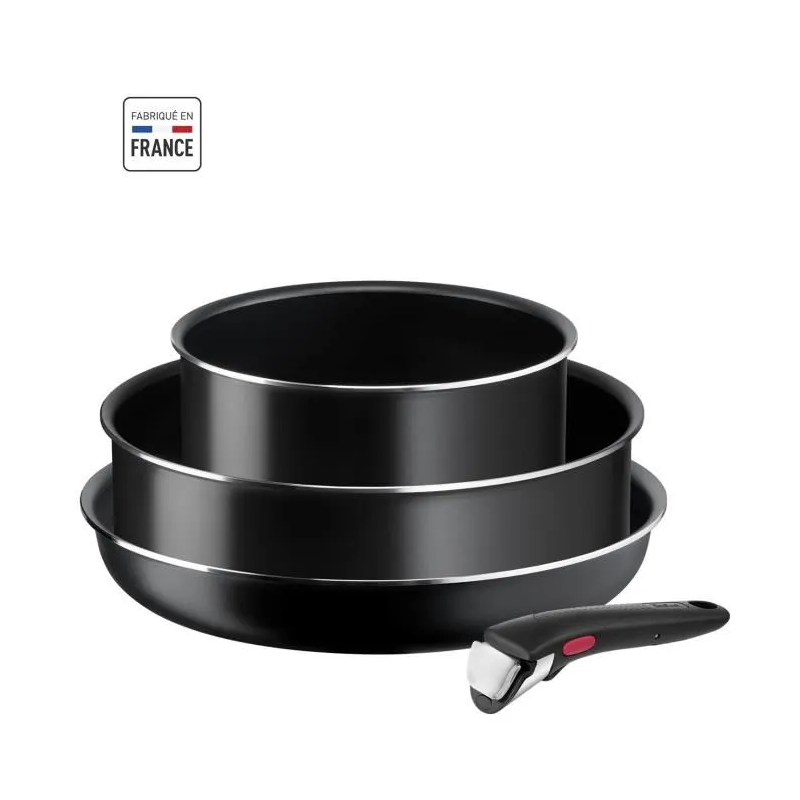 TEFAL INGENIO Easy Cook & Clean Lot 4 pièces, Poêle, Casserole, Non induction, Revêtement antiadhésif