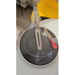 Poêle Crêpière induction 23cm + Spatule + Cuillère