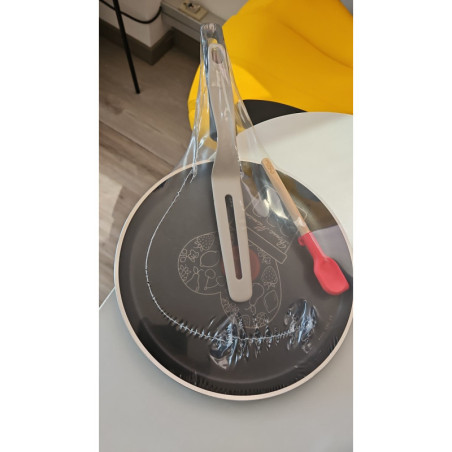 Poêle Crêpière induction 23cm + Spatule + Cuillère