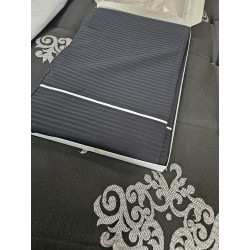 Pack draps taupe noir rayées