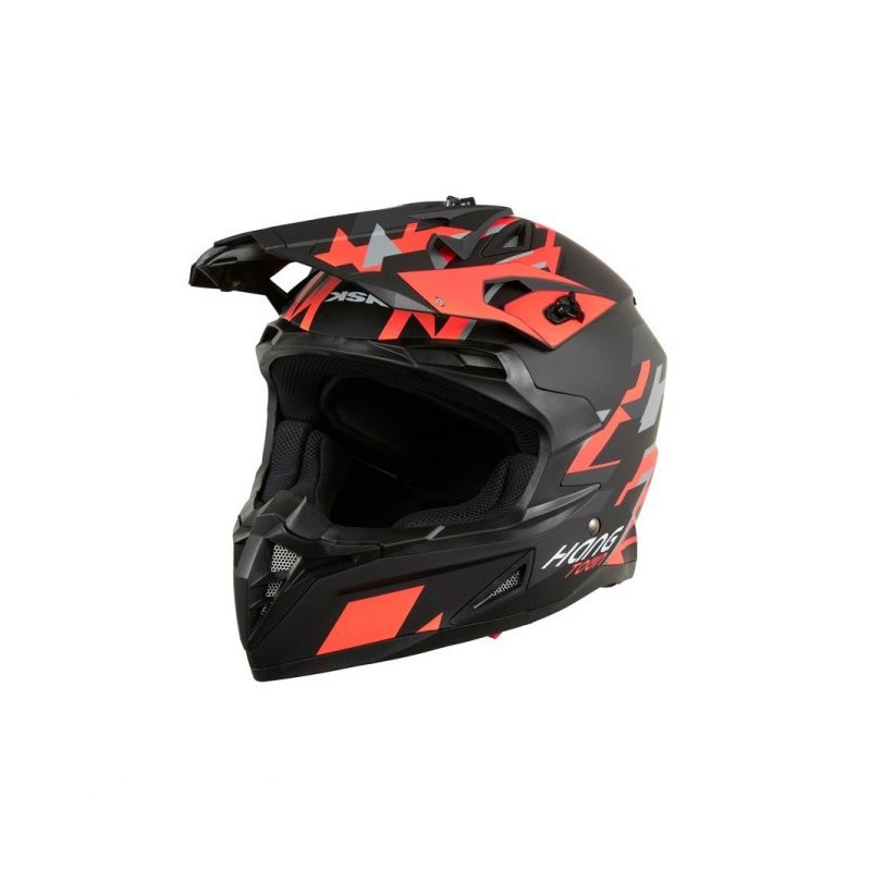 KSK Casque cross HANGTOWN Cross Noir & Orange