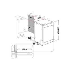 Lave-vaisselle Whirlpool Couleur inox, standard - WFC 3C26 P X