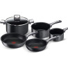 Tefal Batterie de cuisine 6 pièces, 2 poêles, 2 casseroles, 1 faitout avec couvercle,