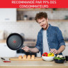 Tefal Batterie de cuisine 6 pièces, 2 poêles, 2 casseroles, 1 faitout avec couvercle,