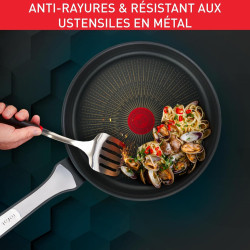 Tefal Batterie de cuisine 6 pièces, 2 poêles, 2 casseroles, 1 faitout avec couvercle,